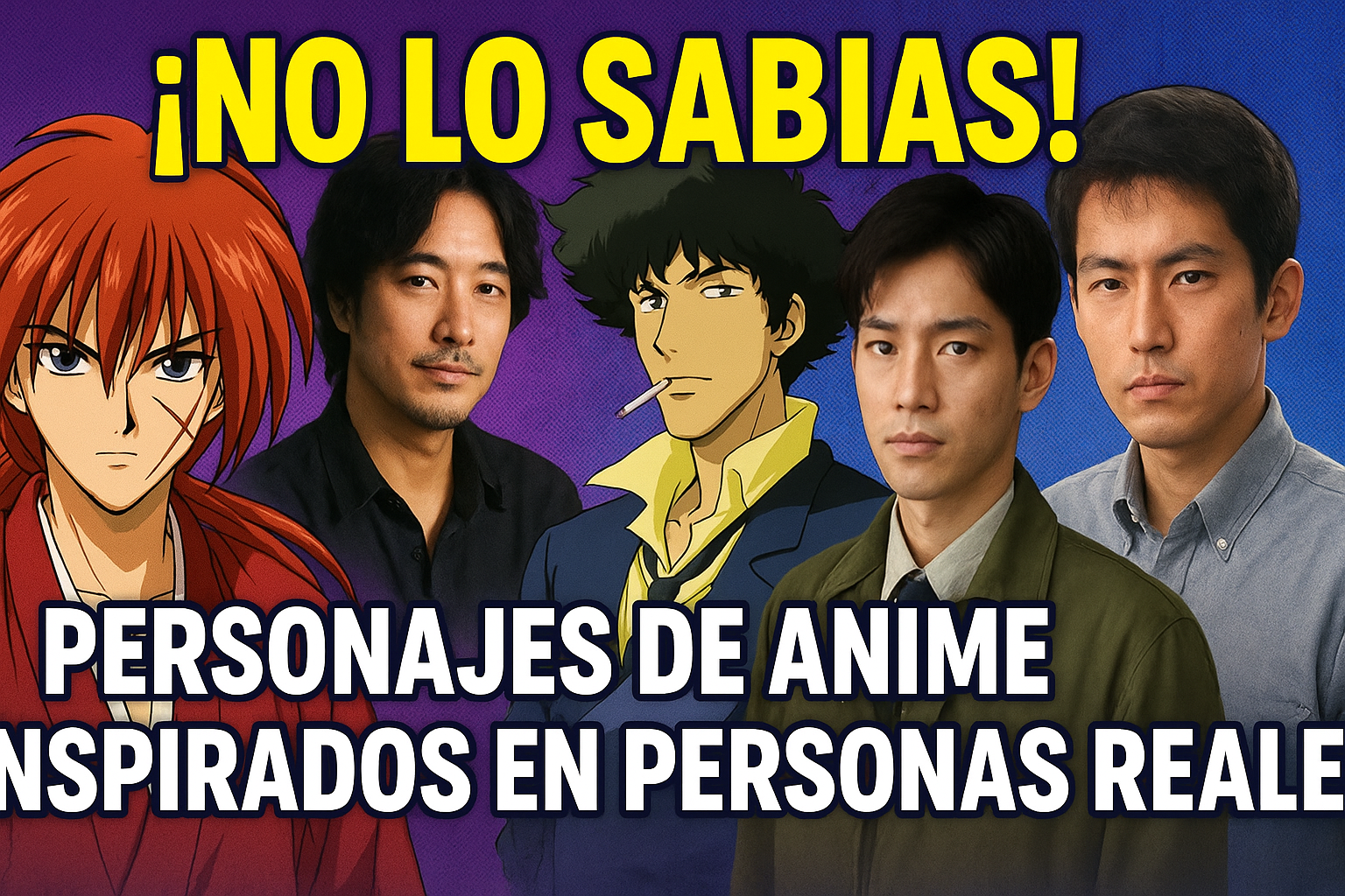 Personajes de anime inspirados en personas reales (y no lo sabías)